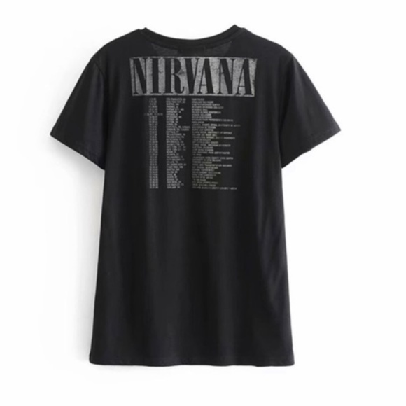 SOLD OUT Black Nirvana Angel Tour Concert Vintage T-Shirt - Picture 3 of 4